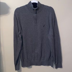 Nautica men’s long sleeve quarter zipper sweater